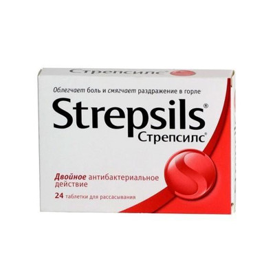 Стрепсилс таблетки для рассасывания 24 шт