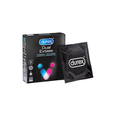 Презервативы Durex Dual Extase №3