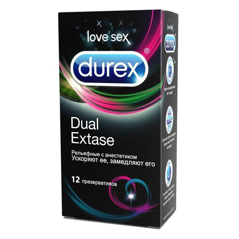 Презервативы Durex Dual Extase №12