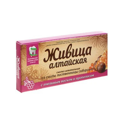 Живица 0,8г №5 лиственица сибирская с прополисом  Алтайский нектар