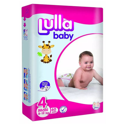 Подгузники Lulla baby №4 максм (8-19кг) 60шт