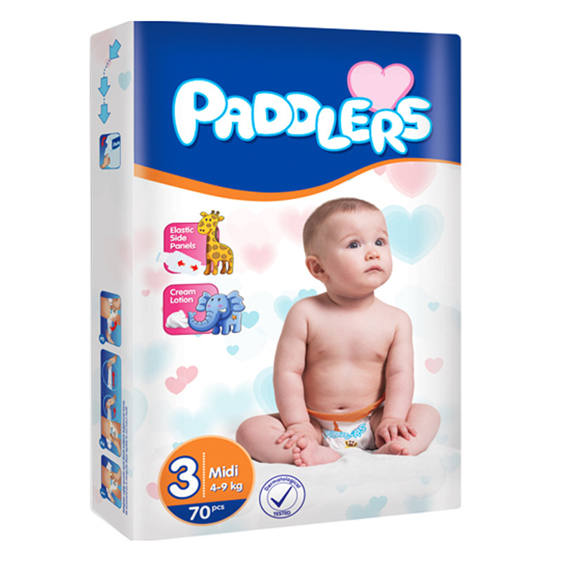 Подгузники Paddlers №3 миди Jumbo (4-9кг) 70шт