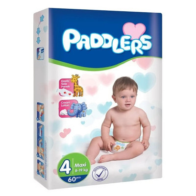 Подгузники Paddlers №4 макси (7-14кг) 60шт