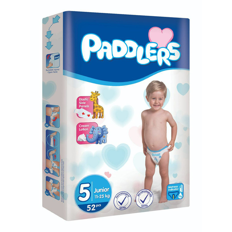 Подгузники Paddlers №5 Junior (11-18кг) 52шт