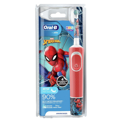 Зуб. щетка Oral-B KIDS Вraun экстра мягкая 3+ лет Спайдермен тип 3757 электрическая с заряд. устр.
