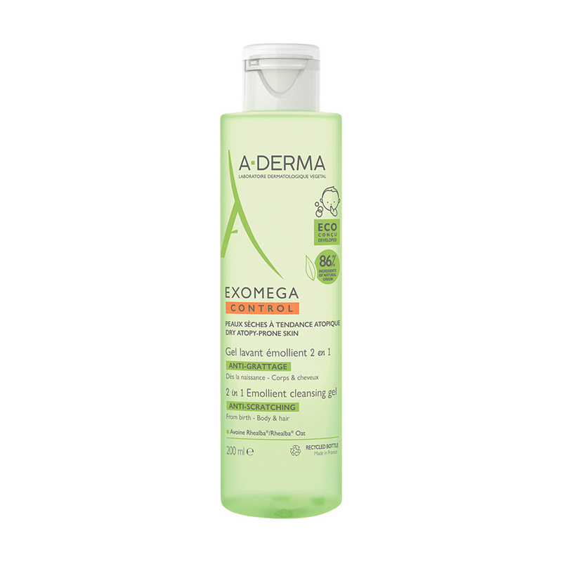 A-Derma Exomega Control Гель 2в1 смягчающий, очищающий 500мл