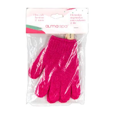 ALMASPA Мочалка-перчатка массажная, 2 шт (розовая)