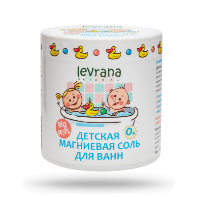 Levrana Детская соль магниевая для ванн, 0+, 500 г