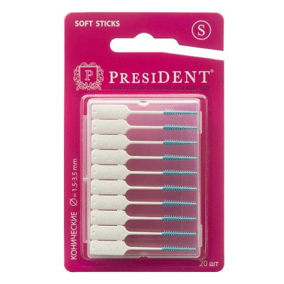 Межзубные ершики President soft sticks S 1.5-3.5mm