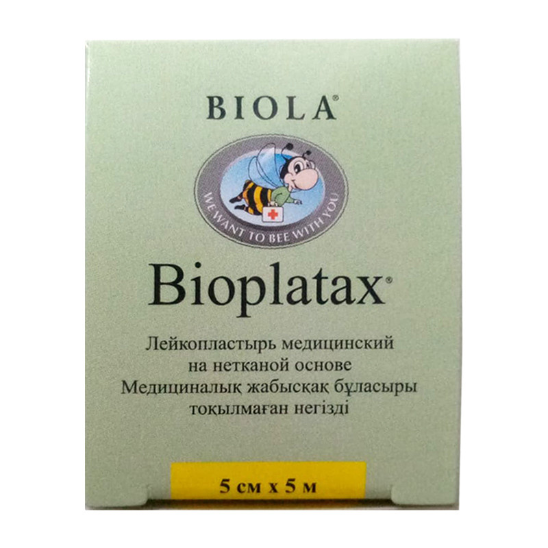 Лейкопластырь на нетканной основе 5,0см*5м Bioplatax