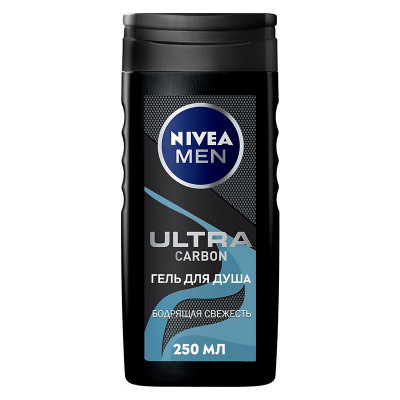 Гель для душа мужской ULTRA CARBON 250мл Нивея