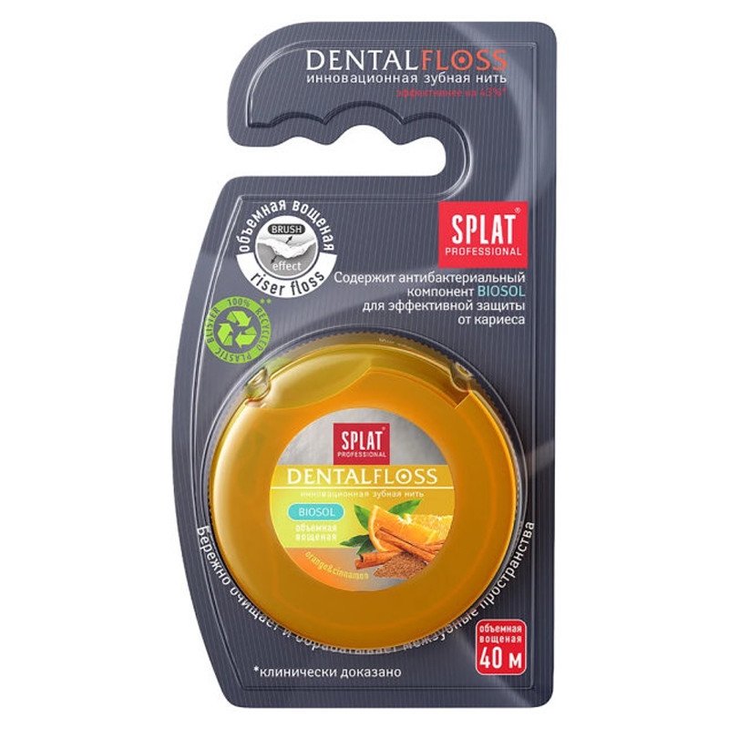 Зуб.нить SPLAT Dental Floss 30м апельсин корица