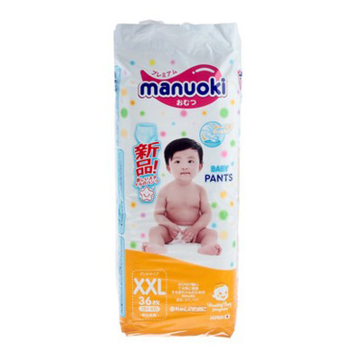 Manuoki трусики-подгузники детские ХХL (15+кг) 36 шт