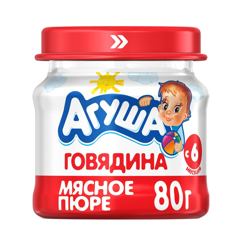 Пюре Агуша Говядина 80г ст.б.