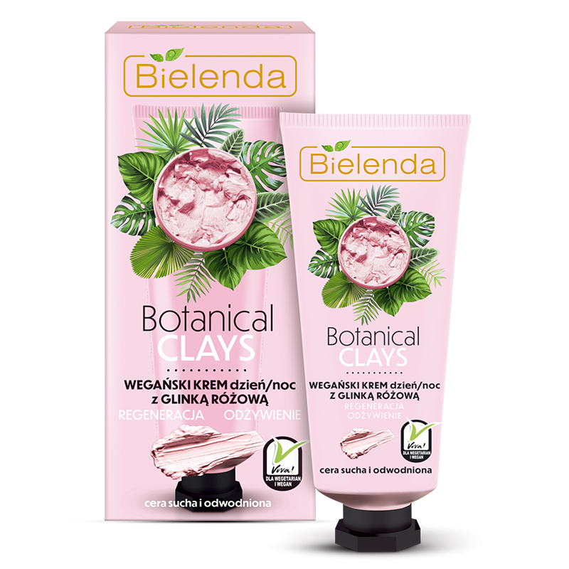 BOTANICAL CLAYS Веганский крем с розовой глиной день/ночь, 50 мл