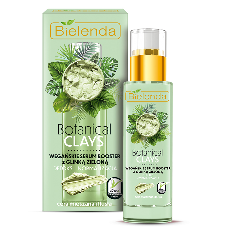 BOTANICAL CLAYS Веганская сыворотка для лица с зеленой глиной, 30 мл
