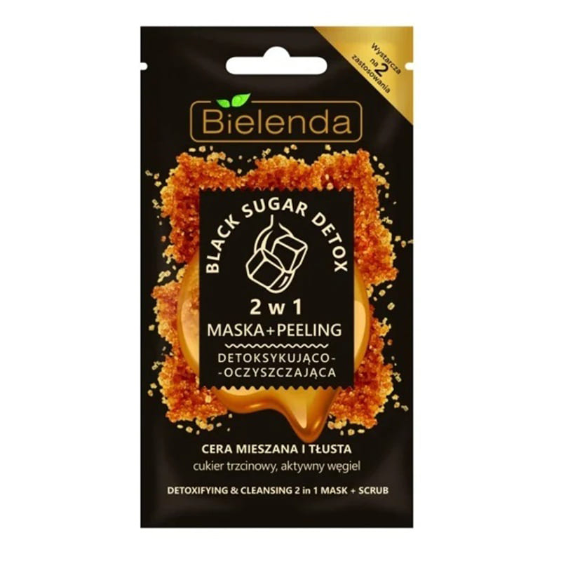 BLACK SUGAR DETOX 2в1 Детоксицирующая и очищающая маска с эффектом скраба, для смешанной и жирной кожи, 8 г