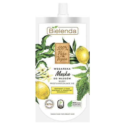 100% PURE VEGAN маска для жирных волос,125 мл
