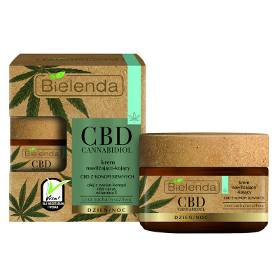 CBD Cannabidiol Увлажняющий и успокаивающий крем с CBD из семян конопли для сухой, чувствительной кожи, 50 мл