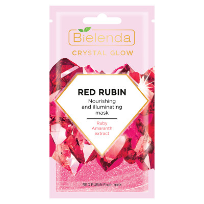 CRYSTAL GLOW RED RUBIN маска для лица питательная с осветляющим эффектом 8г