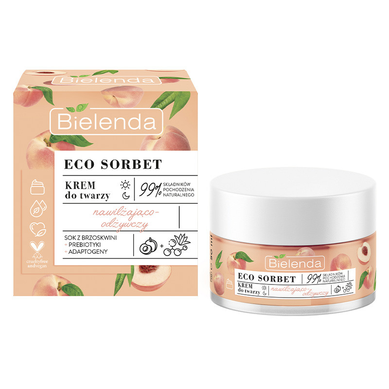 ECO SORBET Peach - крем для лица увлажняющий и питательный, 50 мл