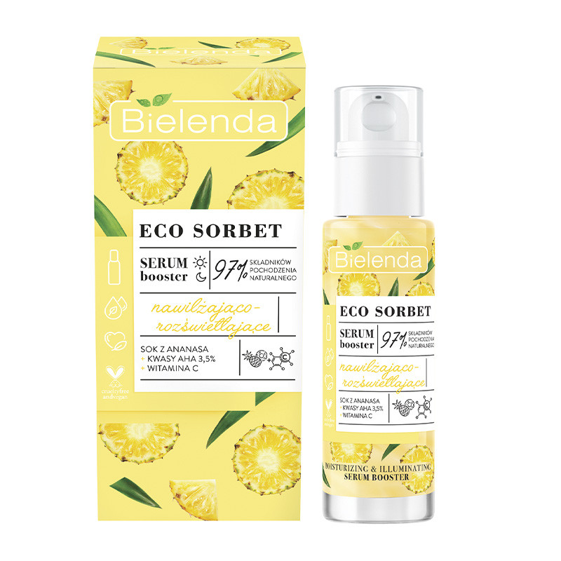 ECO SORBET Pineapple - сыворотка - увлажнение с эффектом осветления, 30 мл