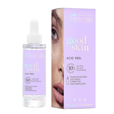 GOOD SKIN ACID PEEL Микроотшелушивающая корректирующая и нормализующая кислотная сыворотка с AHA + PHA кислотами и ниацинамидом, 30 г