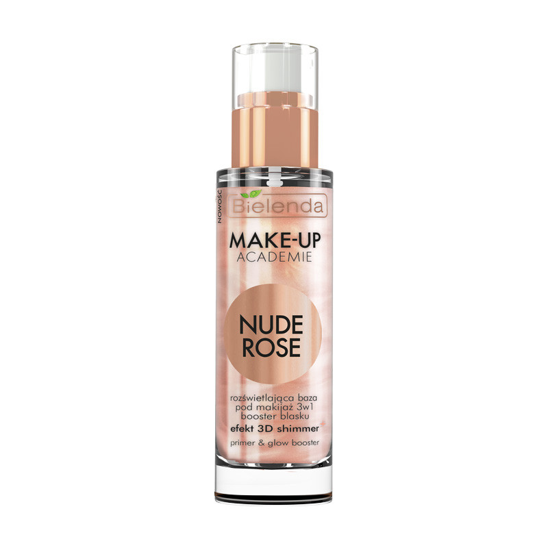 MAKE-UP ACADEMIE NUDE ROSE сияющая основа под макияж 3 в 1, 30 г