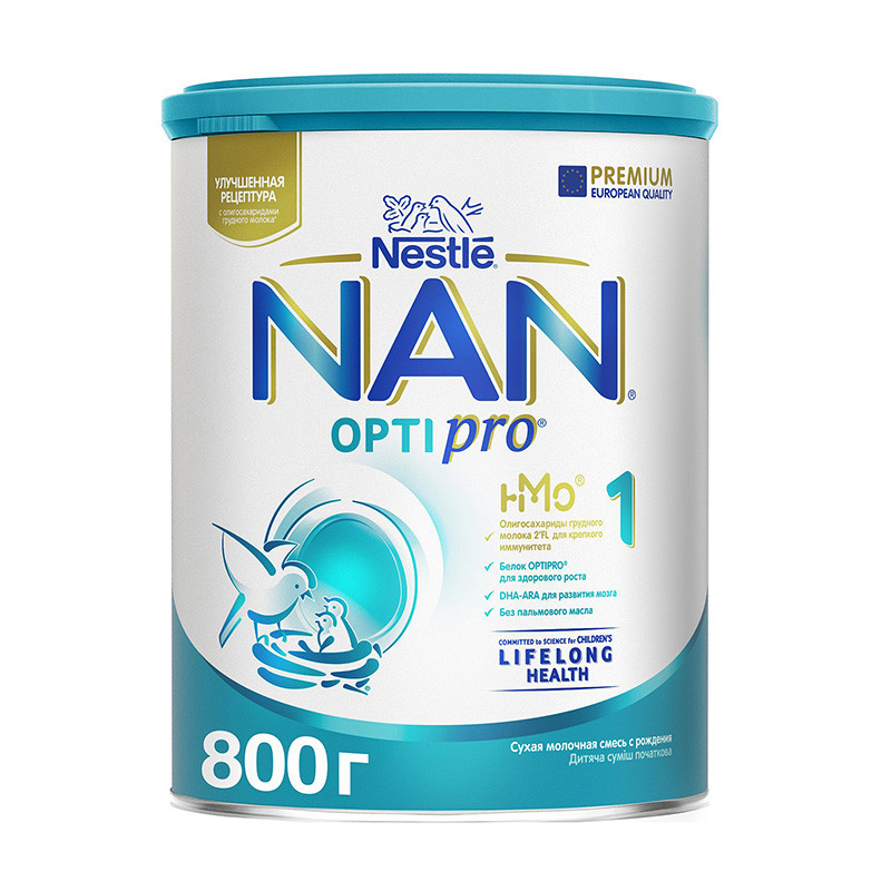Смесь с рождения сухая молочная Nestle NAN Optipro 1 800 г
