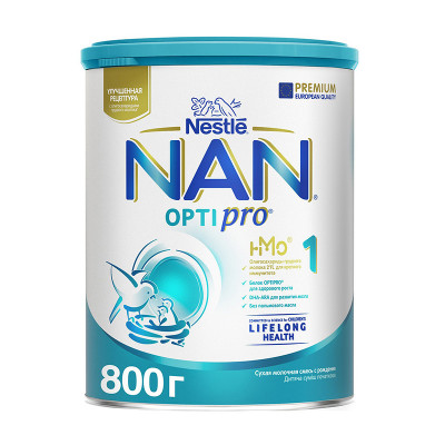 Смесь с рождения сухая молочная Nestle NAN Optipro 1 800 г