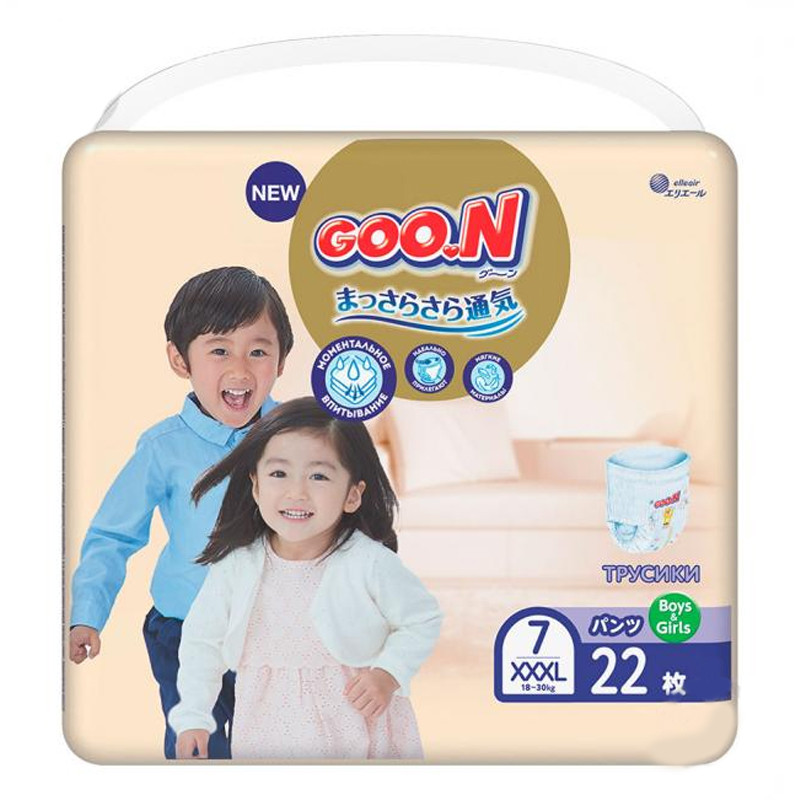 Подгузники-трусики GOO.N 7 XXXL 22шт 18-30кг