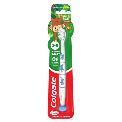 Зуб. щетка Колгейт Детская 2-9 супермягкая на присоске