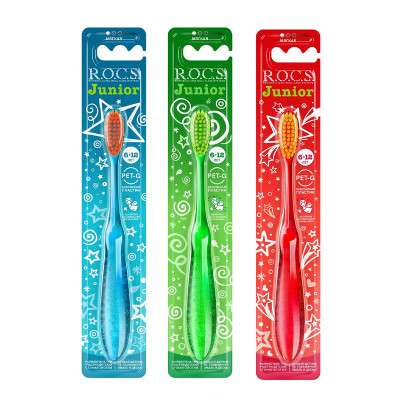 ROCS JUNIOR ДЛЯ ДЕТЕЙ 6-12ЛЕТ ЗУБНАЯ ЩЕТКА