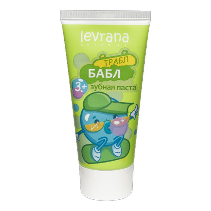 Levrana Детская зубная паста со вкусом бабл гам 3+, 50 мл.