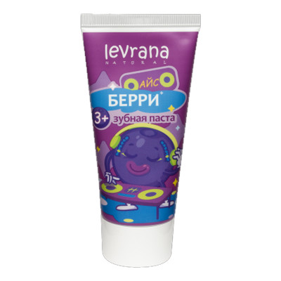 Levrana Детская зубная паста со вкусом черники и мяты 3+, 50 мл.