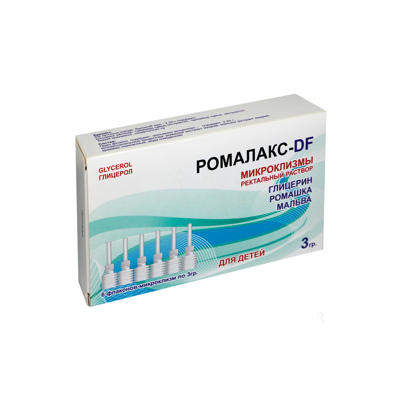 Ромалакс-DF 3 г №6 раствор ректальный д/детей