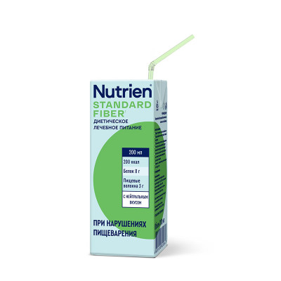 Нутриэн Стандарт с пищевыми волокнами продукт стерилизованный специализированный для диетического лечебного питания 200 мл.