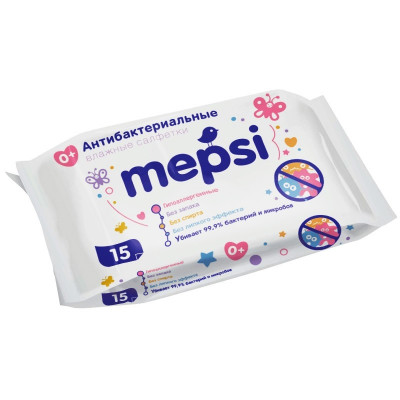 Салф. вл. Mepsi антибактериальные 15шт