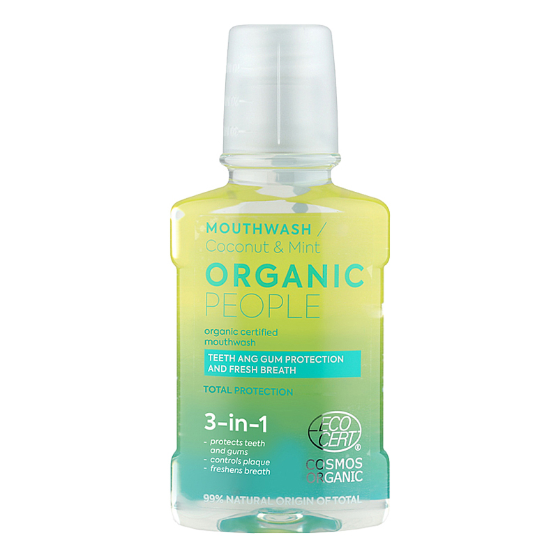 Organic People Ополаскиватель для рта 250 мл Кокос и мята