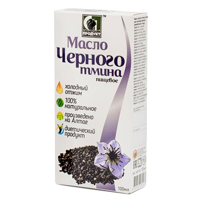Масло нерафированное пищевое черного тмина 100мл Сибирское
