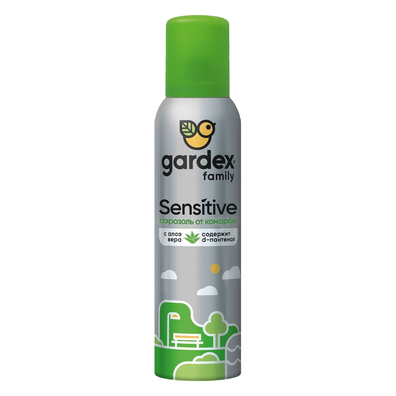 Gardex Family Аэрозоль от комаров Sensitive с алоэ-вера 150мл