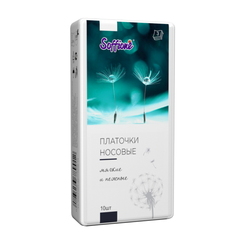 Платочки бумажные Soffione 10шт