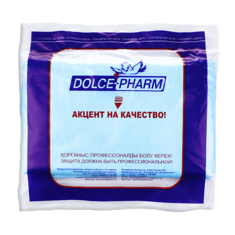 Простынь одноразовая 200х80см пл.40г/м2 1 шт. стерильная в инд. уп. DOLCE-PHARM