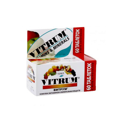 Таблетки Vitrum plus Витамины и минералы 60 шт