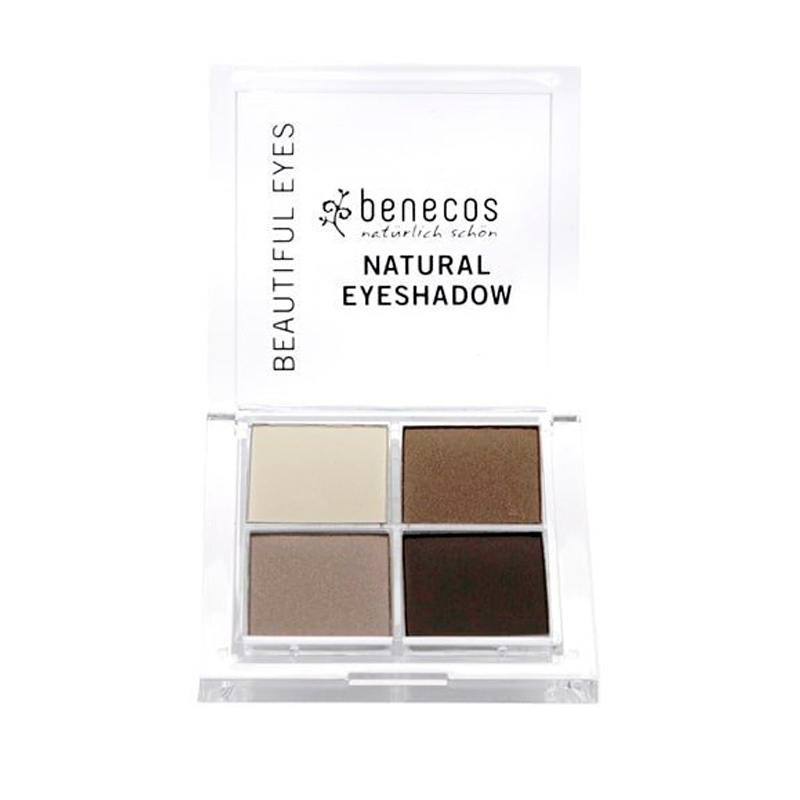 benecos Натуральные 4-хцветные тени для век Кофе со сливками 8 г
