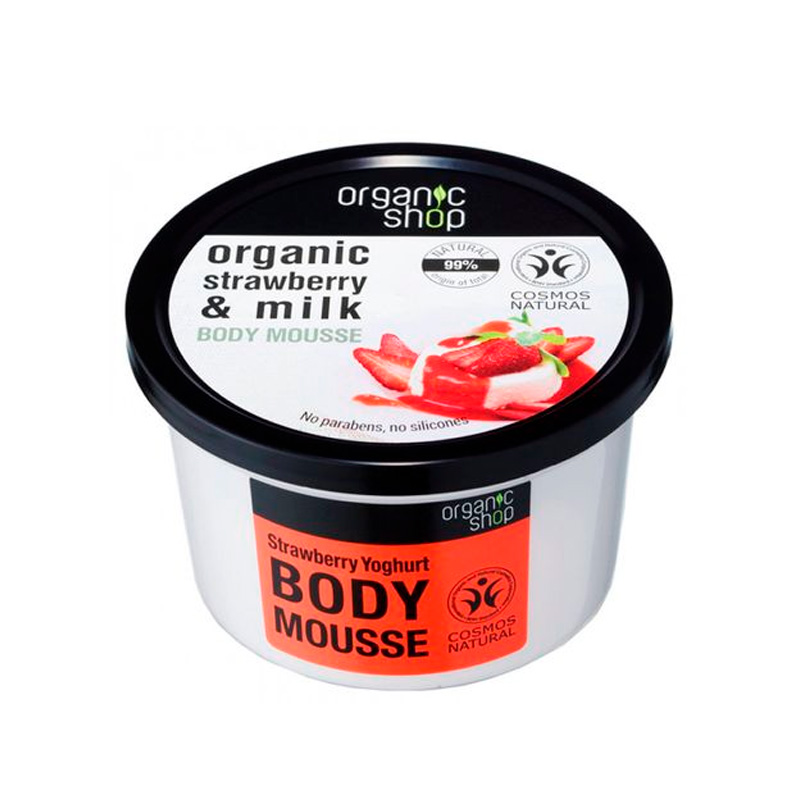 Organic Shop Мусс для тела Клубничный йогурт