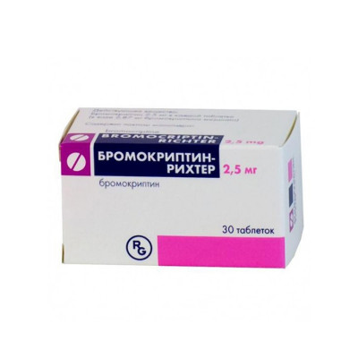 Бромокриптин-Рихтер таблетки 2,5 мг 30 шт Гедеон Рихтер