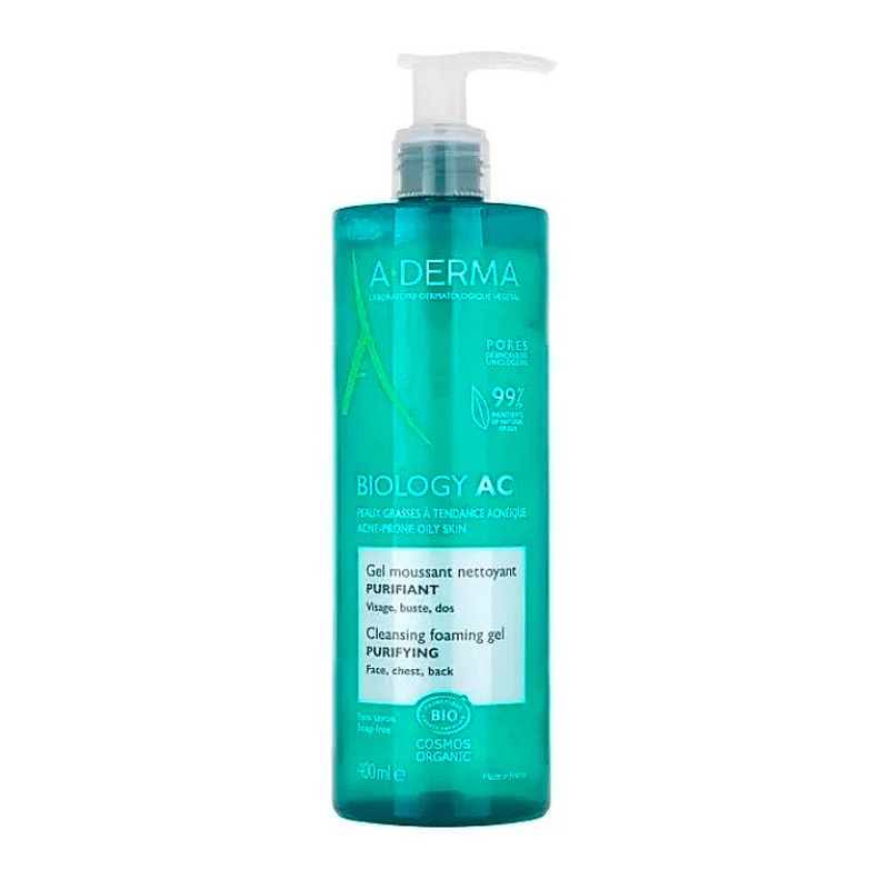 A-Derma BIOLOGY AC Гель очищающий пенящийся 400мл