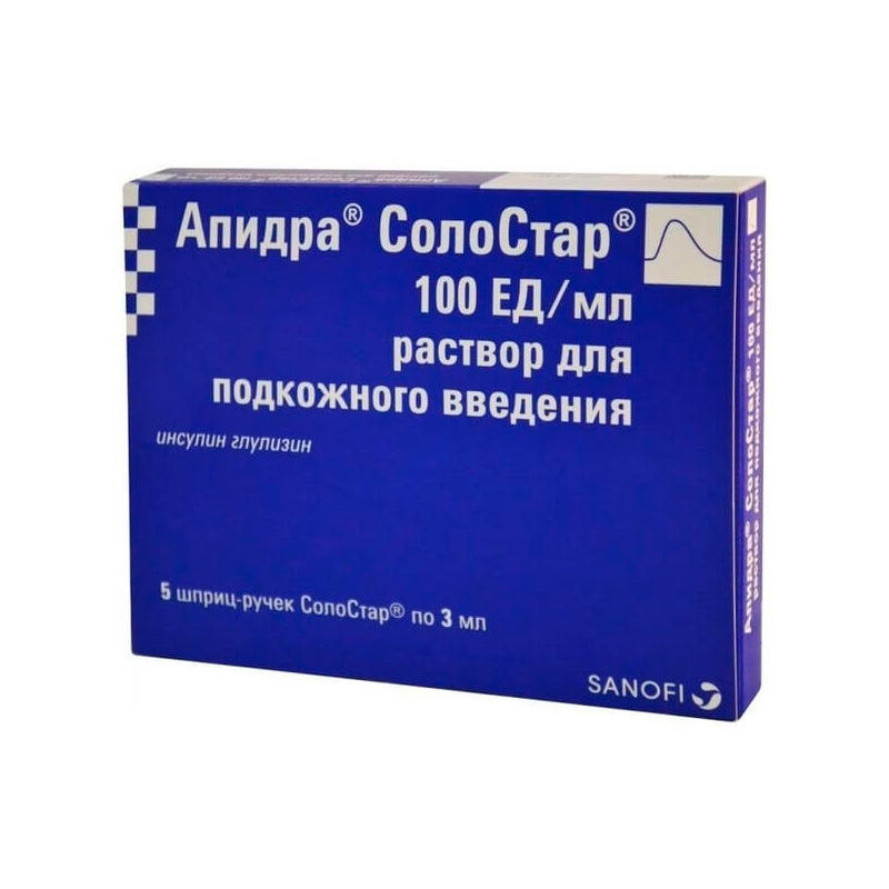 Апидра Солостар 100ЕД/мл 3мл №5 картридж