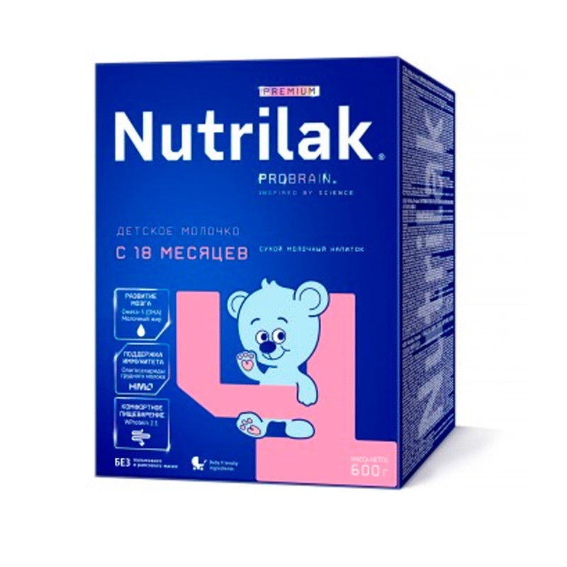 Нутрилак (Nutrilak) Premium 4 Детское молочко напиток молочный сухой 600 г